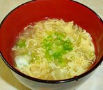 白菜とオクラの中華スープ